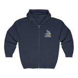 Gildan Unisex Heavy Blend Full Zip Hooded Sweatshirt 18600 - Viking (front)/Marina Swim (back)