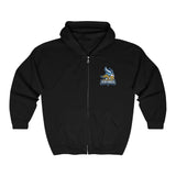 Gildan Unisex Heavy Blend Full Zip Hooded Sweatshirt 18600 - Viking (front)/Marina Swim (back)