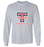Gildan Long Sleeve T-Shirt - Swim and Dive (Large Logo)