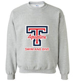 Gildan Unisex Heavy Blend Crewneck Sweatshirt 18000 - Swim and Dive (Large Logo)