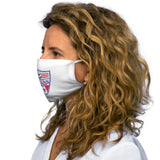 Snug-Fit Face Mask - Soccer Shield on White