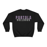 Gildan Unisex Heavy Blend Crewneck Sweatshirt 18000 - Portola Est. 2016/Bulldogs (Front/Back)