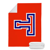 Micro Fleece Blanket - Big T on Red