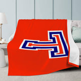 Micro Fleece Blanket - Big T on Red