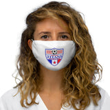 Snug-Fit Face Mask - Soccer Shield on White