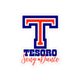 Die-Cut Transparent Stickers - Tesoro Song & Dance (Blue)