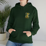 Gildan Unisex Heavy Blend™ Hooded Sweatshirt 18500 - E Basketball (Front)/Bolt (Back)