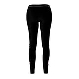 Women's Cut & Sew Casual Leggings - WC on Black