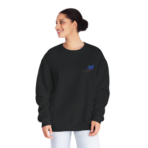 Jerzees Unisex NuBlend® Crewneck Sweatshirt 562MR - Bluebird (front)/Leaders (back)
