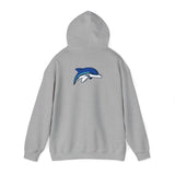 Gildan Unisex Heavy Blend™ Hooded Sweatshirt 18500 - HCS Football (Front)/Dolphin (Back)