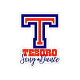 Die-Cut Transparent Stickers - Tesoro Song & Dance (Red)