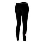 Women's Cut & Sew Casual Leggings - WC on Black