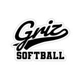 Die-Cut Stickers - Griz Softball