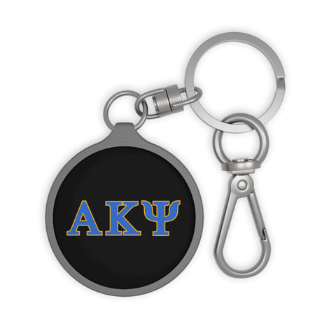 Keyring Tag - AKPsi on Black