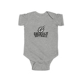 Rabbit Skins Infant Onesy 4424 - Grizzly Softball