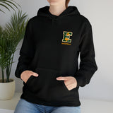 Gildan Unisex Heavy Blend™ Hooded Sweatshirt 18500 - E Basketball (Front)/Bolt (Back)