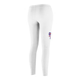 Women's Cut & Sew Casual Leggings - Big T Soccer on White