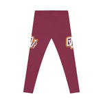 Women's Casual Leggings (Cardinal Red) - OV Softball