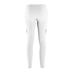 Women's Cut & Sew Casual Leggings - Big T Soccer on White