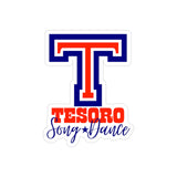 Die-Cut Transparent Stickers - Tesoro Song & Dance (Red)