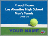 Yard Sign - Men's Tennis (Personalized)