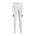 Women's Cut & Sew Casual Leggings - Big T Soccer on White