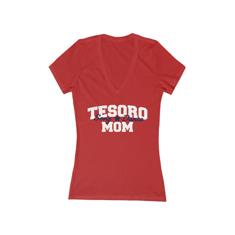 Bella+Canvas Women's Jersey Short Sleeve Deep V-Neck Tee 6035 - Tesoro S&D Mom