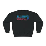 Jerzees Unisex NuBlend® Crewneck Sweatshirt 562MR - Bluebird (front)/Leaders (back)