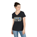 Gildan Ladies' V-Neck T-Shirt 5V00L - Tigers Cheer Mom