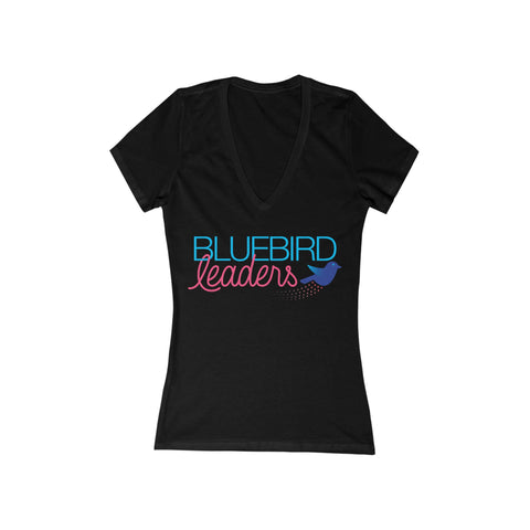 Bella+Canvas Women's Jersey Short Sleeve Deep V-Neck Tee 6035 - Bluebird Leaders