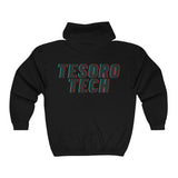 Gildan Unisex Heavy Blend™ Full Zip Hooded Sweatshirt - Tesoro Tech (Back)