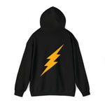 Gildan Unisex Heavy Blend™ Hooded Sweatshirt 18500 - E Basketball (Front)/Bolt (Back)