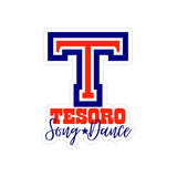 Die-Cut Transparent Stickers - Tesoro Song & Dance (Red)
