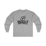 Gildan Ultra Cotton Long Sleeve Tee 2400 - Grizzly Softball