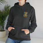 Gildan Unisex Heavy Blend™ Hooded Sweatshirt 18500 - E Basketball (Front)/Bolt (Back)