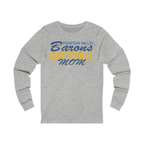 Bella+Canvas Unisex Jersey Long Sleeve Tee 3501 - FV Barons Softball Mom