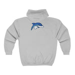 Gildan Unisex Heavy Blend Full Zip 18600 - HCS Football (Front)/Dolphin (Back)