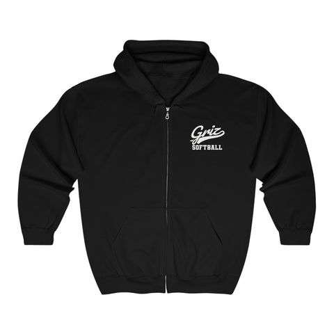 Gildan Unisex Heavy Blend™ Full Zip Hooded Sweatshirt - Griz Softball