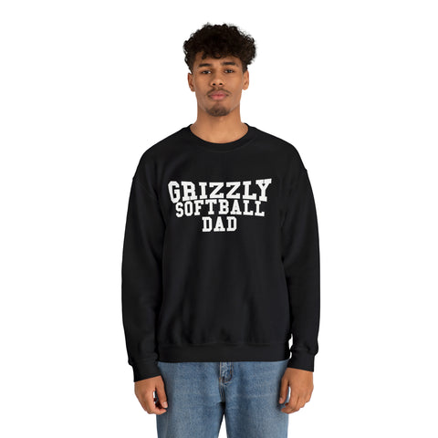 Gildan Unisex Heavy Blend™ Crewneck Sweatshirt 18000 - Grizzly Softball Dad