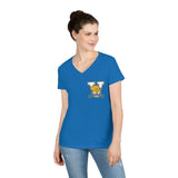 Gildan Ladies' V-Neck T-Shirt 5V00L - V Cheer (Pocket)