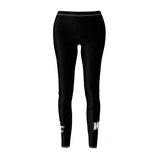 Women's Cut & Sew Casual Leggings - WC on Black