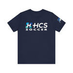 Bella+Canvas Unisex Jersey Short-Sleeve Tee 3001 - HCS Soccer (Front)/Thriving (Back)/Dolphin (Sleeve)