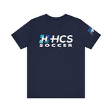 Bella+Canvas Unisex Jersey Short-Sleeve Tee 3001 - HCS Soccer (Front)/Thriving (Back)/Dolphin (Sleeve)