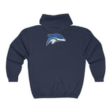 Gildan Unisex Heavy Blend Full Zip 18600 - HCS Football (Front)/Dolphin (Back)