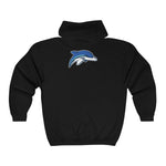 Gildan Unisex Heavy Blend Full Zip 18600 - HCS Football (Front)/Dolphin (Back)