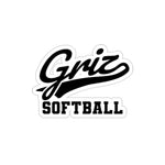 Die-Cut Stickers - Griz Softball