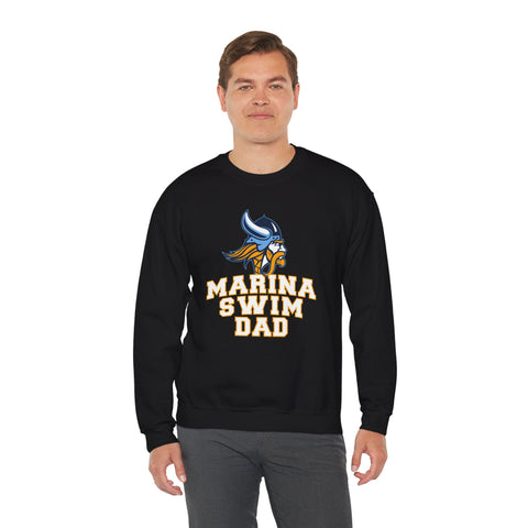 Gildan Unisex Heavy Blend™ Crewneck Sweatshirt 18000 - Marina Swim Dad