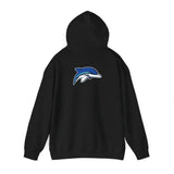 Gildan Unisex Heavy Blend™ Hooded Sweatshirt 18500 - HCS Football (Front)/Dolphin (Back)