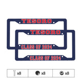 License Plate Frames (Aluminum, Navy) - Tesoro Class of 2024
