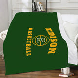 Micro Fleece Blankets (Green) - Edison Basketball